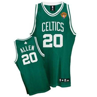 NBA Boston Celtics 20 Ray Allen Authentic Road Green Jersey Final Patch
